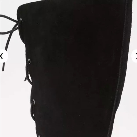 🆕TORRID BLACK SUEDE GLADIATOR SANDAL BOOTS👢6W - Picture 3 of 5